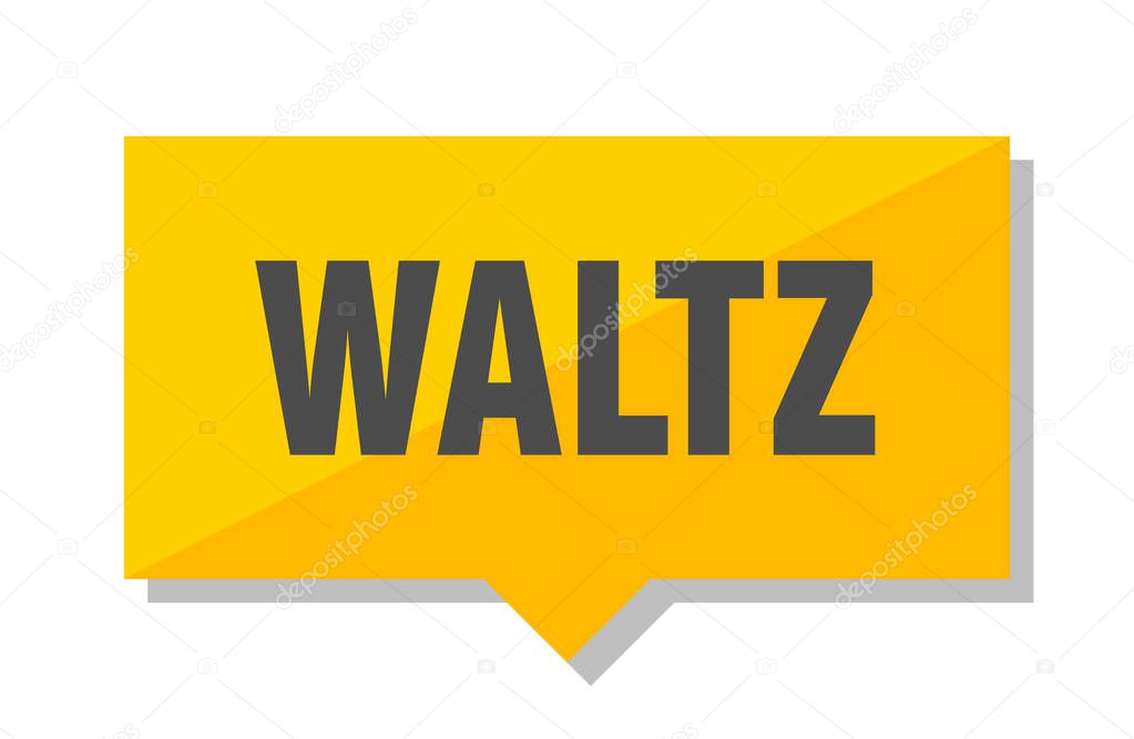 waltz yellow square price tag