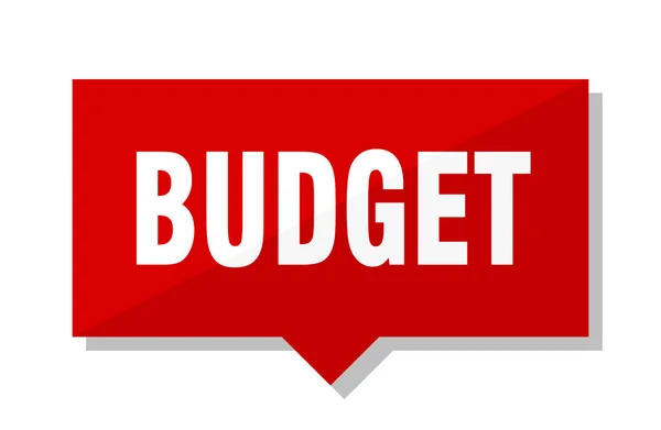 Бюджет Красный Квадратный Ценник — стоковый вектор