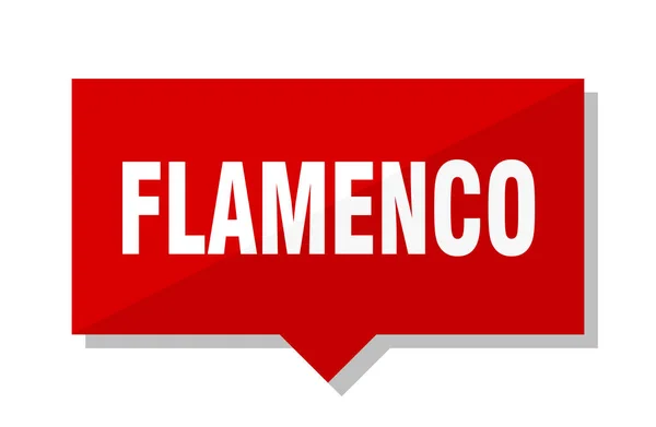 Preço Quadrado Vermelho Flamenco — Vetor de Stock