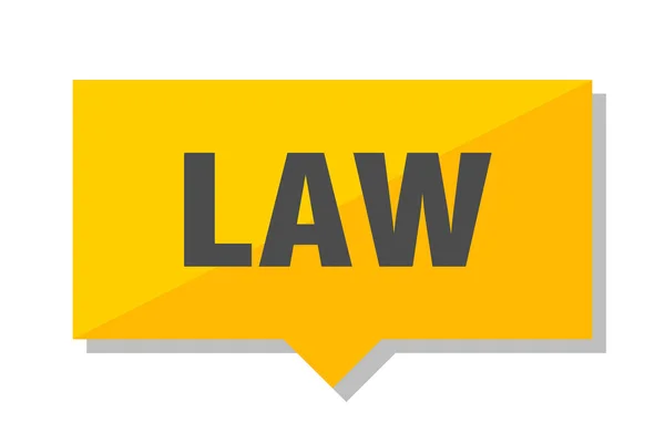 Νόμος Κίτρινο Τετράγωνο Τιμή Tag — Διανυσματικό Αρχείο
