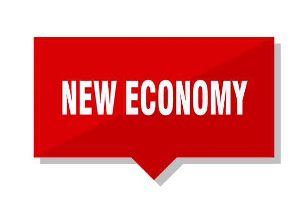 Nya Ekonomin Röda Torget Prislapp — Stock vektor