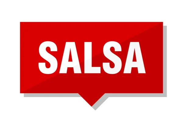 Etiqueta Precio Cuadrado Rojo Salsa — Vector de stock