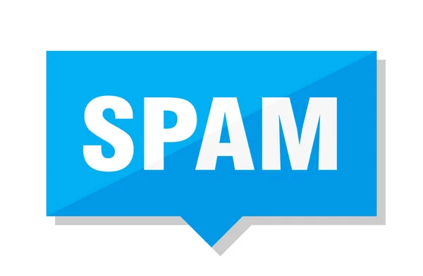 Spam Blau Quadratisch Preisschild — Stockvektor