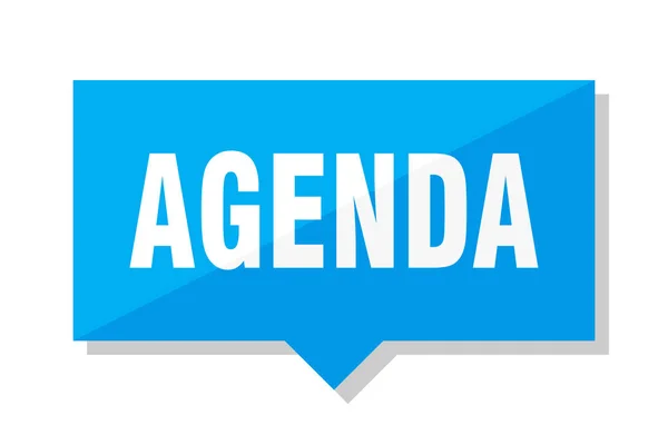 Agenda Blue Square Cartellino Del Prezzo — Vettoriale Stock