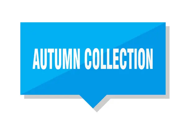 Collection Automne Bleu Carré Prix Étiquette — Image vectorielle