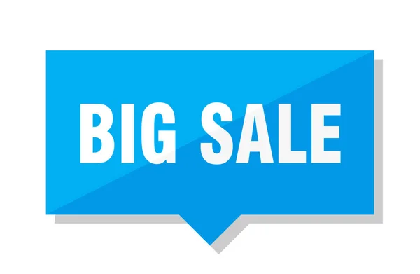 Big Sale Blue Square Price Tag — Stock Vector