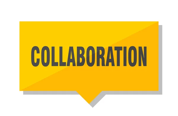 Συνεργασία Κίτρινο Τετράγωνο Τιμή Tag — Διανυσματικό Αρχείο