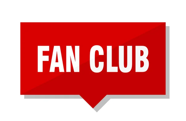 Fan Club Κόκκινη Πλατεία Τιμή Tag — Διανυσματικό Αρχείο