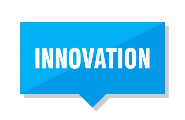 Innovación Azul Cuadrado Precio Etiqueta — Vector de stock