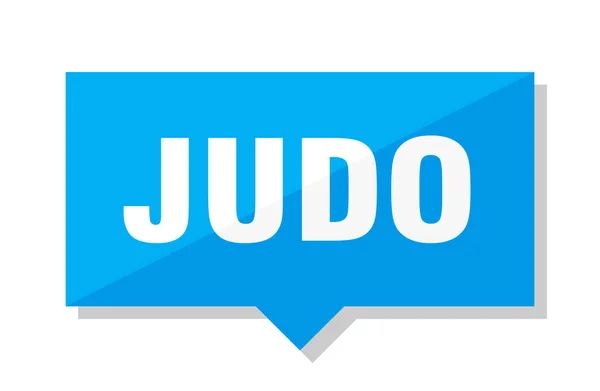 Judo Mavi Kare Fiyat Etiketi — Stok Vektör