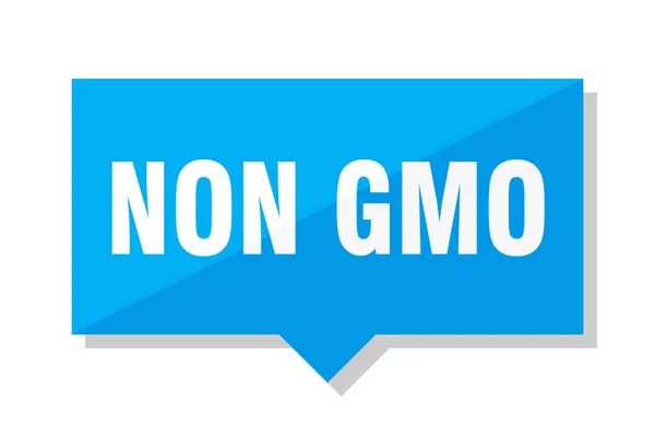 Non Gmo Blue Square Price Tag — Stock Vector