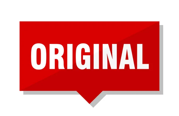 Original Rotes Quadratisches Preisschild — Stockvektor