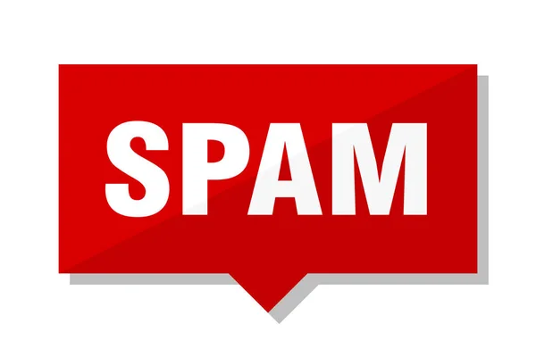 Spam Rot Quadratisch Preisschild — Stockvektor