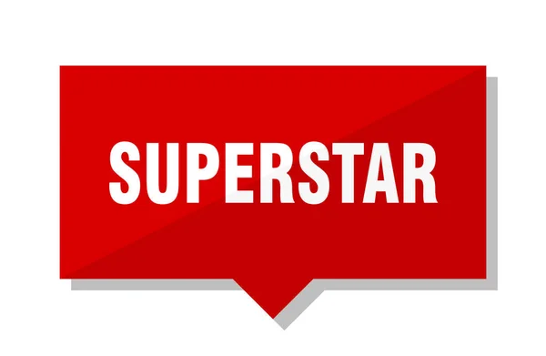 Superstar Red Square Price Tag — Stock Vector