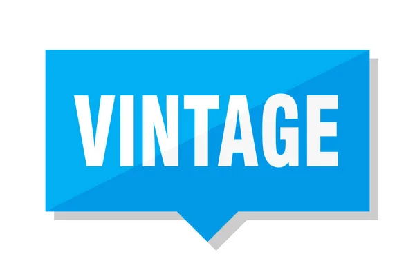 Vintage Blue Square Price Tag — Stock Vector