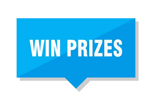 Κερδίσετε Βραβεία Μπλε Τετράγωνο Τιμή Tag — Διανυσματικό Αρχείο