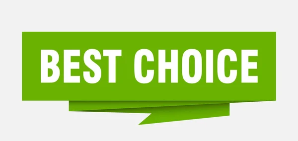Beste Keuze Teken Beste Keuze Papieren Origami Tekstballon Beste Keuze — Stockvector
