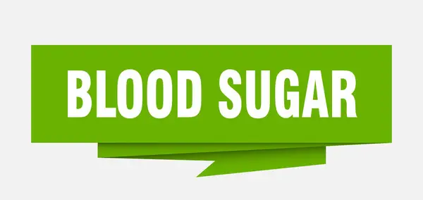 Señal Azúcar Sangre Papel Azúcar Sangre Origami Burbuja Del Habla — Vector de stock