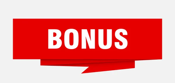 Signe Bonus Papier Bonus Origami Bulle Parole Étiquette Bonus Bannière — Image vectorielle