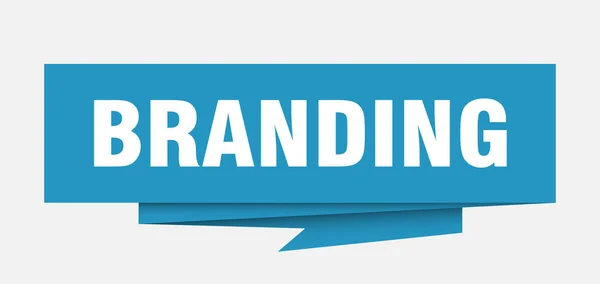 Branding Tecken Branding Papper Origami Pratbubblan Branding Tagg Branding Banner — Stock vektor