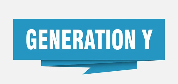 Знак Поколения Бумажный Мыльный Пузырь Generation Tag Поколение Баннер — стоковый вектор