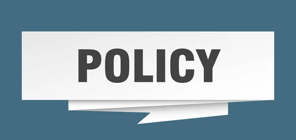 Segno Politica Carta Politica Origami Discorso Bolla Etichetta Politica Banner — Vettoriale Stock