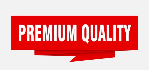Signo Calidad Premium Burbuja Habla Origami Papel Primera Calidad Etiqueta — Vector de stock