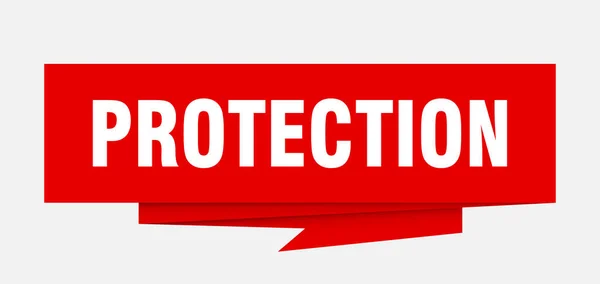 Znak Ochrony Ochrona Papieru Origami Dymek Ochrona Tag Transparent Ochrony — Wektor stockowy