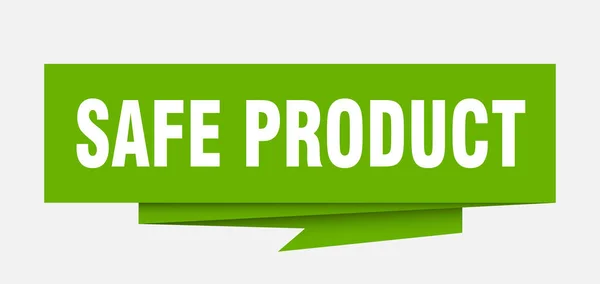 Säker Produkt Tecken Säker Produkt Papper Origami Pratbubblan Säker Produkt — Stock vektor