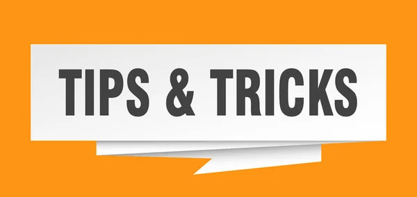 Tips Tricks Tecken Tips Tricks Papper Origami Pratbubbla Tips Tricks — Stock vektor