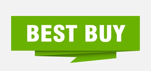 Best Buy Sign Best Buy Paper Origami Speech Bubble Best — Stock Vector