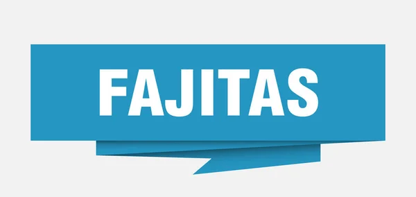 Fajitas Firmar Papel Fajitas Origami Discurso Burbuja Etiqueta Fajitas Fajitas — Vector de stock