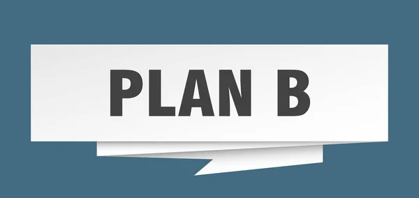 Plan Zeichen Plan Papier Origami Sprechblase Plan Tag Plan Banner — Stockvektor