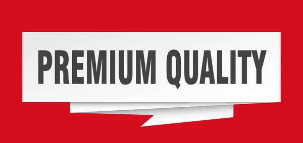 Premium Qualitätszeichen Premium Qualität Papier Origami Sprechblase Premium Qualitätssiegel Banner — Stockvektor