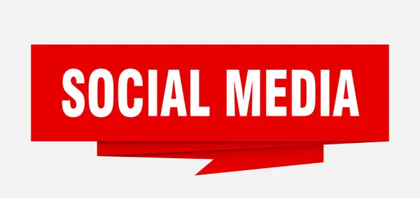 Sociální Média Podepsat Sociální Média Papír Origami Bublinu Sociální Média — Stockový vektor