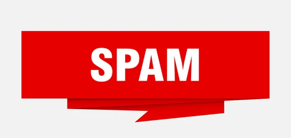 Spam Zeichen Spam Papier Origami Sprechblase Spam Tag Spam Banner — Stockvektor