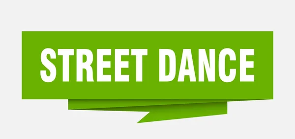 Street Dance Znak Street Dance Papieru Origami Dymek Street Dance — Wektor stockowy