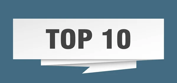 Top Sign Top Paper Origami Speech Bubble Top Tag Top — Stock Vector
