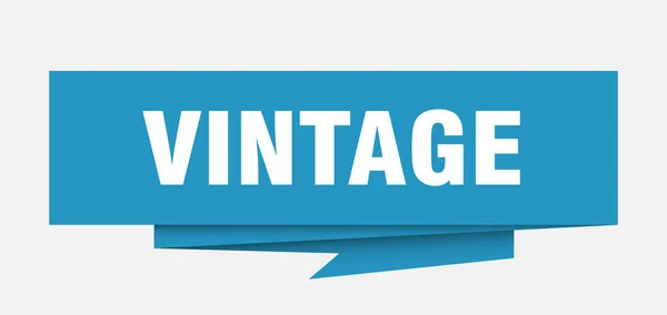 Sinal Vintage Bolha Discurso Origami Papel Vintage Etiqueta Vintage Banner — Vetor de Stock