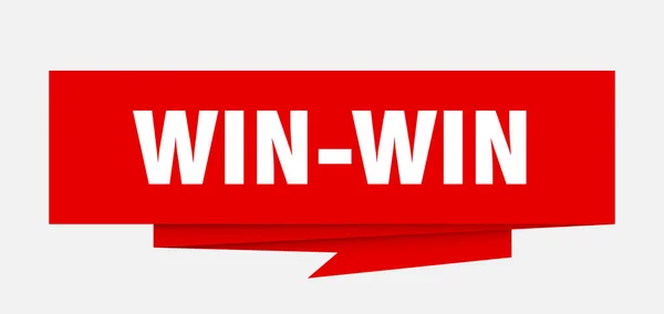Win Win Σημάδι Win Win Χαρτί Origami Συννεφάκι Ομιλίας Win — Διανυσματικό Αρχείο
