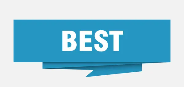 Beste Teken Beste Papieren Origami Tekstballon Beste Tag Beste Banner — Stockvector