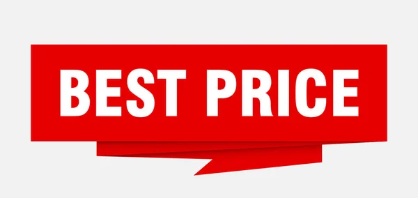 Bestes Preisschild Besten Preis Papier Origami Sprechblase Bestes Preisschild Banner — Stockvektor