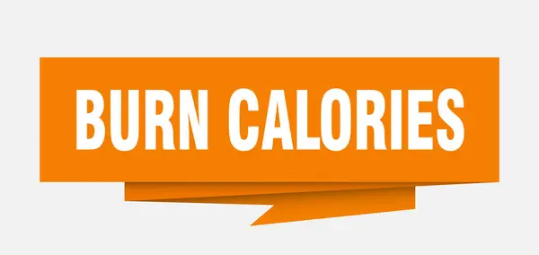Kalorien Verbrennen Kalorien Papier Origami Sprechblase Verbrennen Kalorienverbrennung Banner Kalorien — Stockvektor