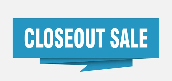Closeout Sale Sign Closeout Sale Paper Origami Speech Bubble Closeout — Stock Vector