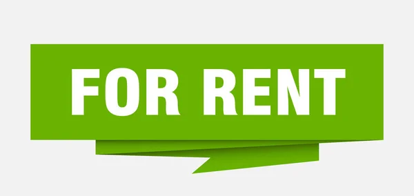 Rent Sign Rent Paper Origami Speech Bubble Rent Tag Rent — Stock Vector