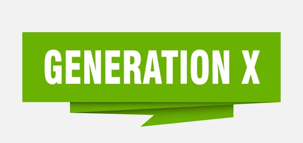 Signo Generación Generación Papel Origami Discurso Burbuja Generación Tag Generación — Vector de stock
