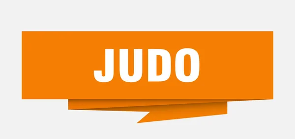 Judo Işareti Judo Kağıt Origami Konuşma Balonu Judo Etiket Judo — Stok Vektör