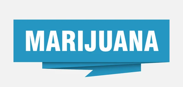 大麻标志 大麻纸折纸语音泡沫 大麻标签 大麻横幅 — 图库矢量图片