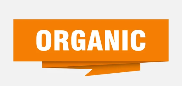 Органический Знак Органический Бумажный Пузырь Речи Оригами Органическая Бирка Органический — стоковый вектор