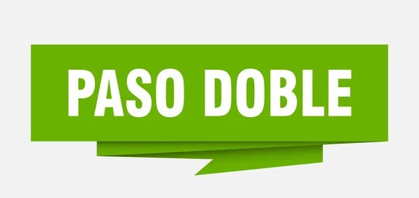 Paso Doble Signo Paso Doble Papel Origami Discurso Burbuja Paso — Vector de stock